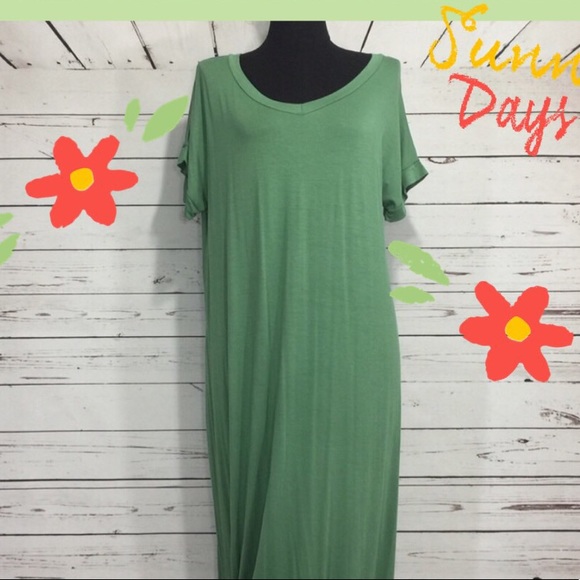 ‼️LAST 1‼️🍏APPLE GREEN MAXI DRESS S-M-L NWT🍏 - Picture 6 of 8